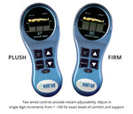Two Night Air Led hand controls showing plush and firm settings