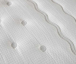 Close up overhead view of the Night Air 2255 number bed white tri-zone quilted cover