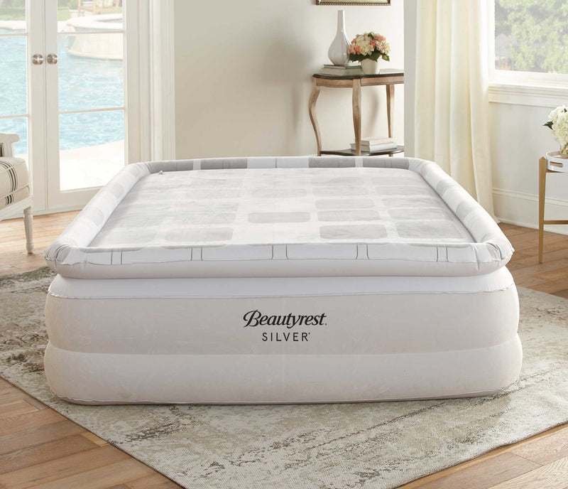 Simmons Beautyrest SIlver Memory Aire guest air bed in living room